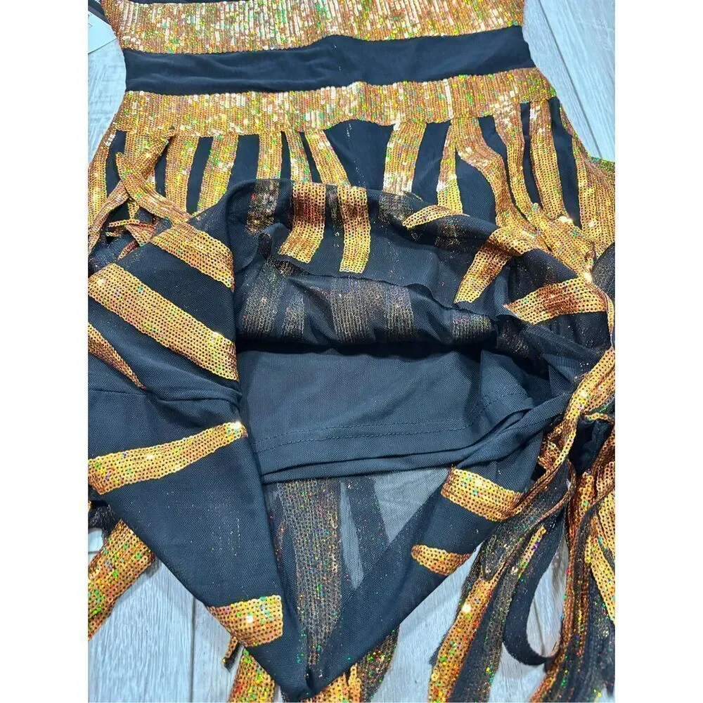 Sequence Queen Bee Dress Costume Dance Theater Cosplay Halloween Adult Size